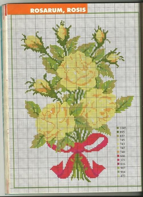 Вышиваем прелестные букеты цветов