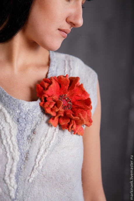 Валяем брошь-цветок в технике "фактурный войлок": часть 1 Валяем брошь-цветок в технике "фактурный войлок": часть 1