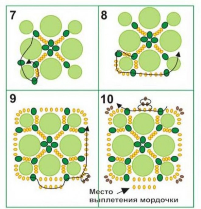 ​Черепаха из бусин и бисера