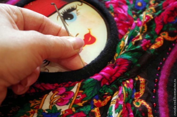 Мастер-класс по валянию сумки "Матрёнушка" с использованием платка: часть 3