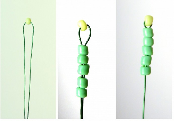 Мимоза из бисера