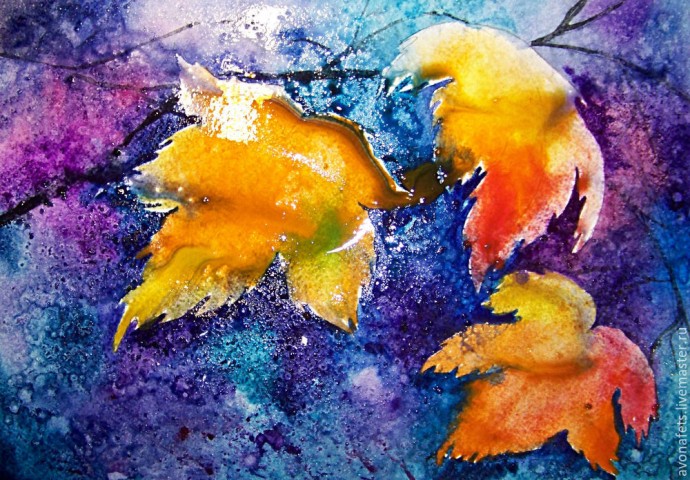 Осенний мастер-класс: акварель по-мокрому, часть 2