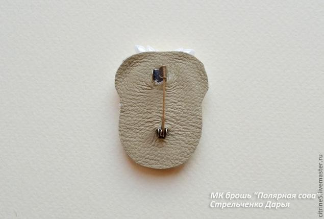 ​Вышиваем полярную сову в виде броши: часть 2