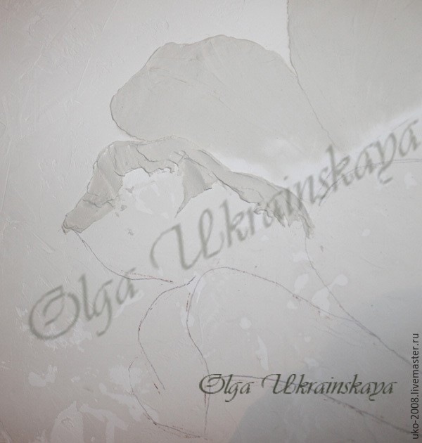 Делаем барельеф с лилиями на стене: часть 1