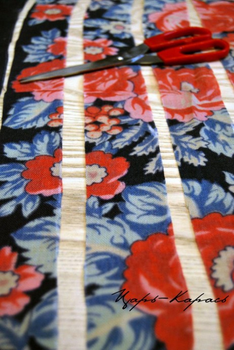 ​Павло-посадская переделка: стильные бусы из платка, часть 1