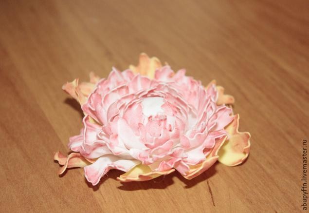 ​Пион из фоамирана своими руками: часть 3