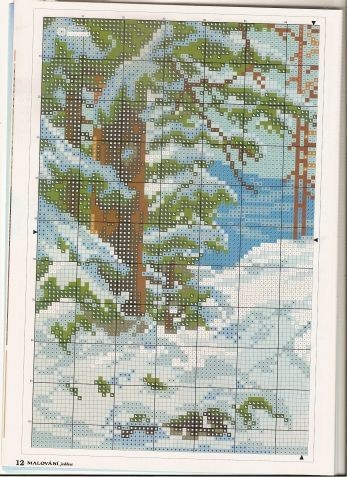 Вышиваем зимние пейзажи: часть 10
