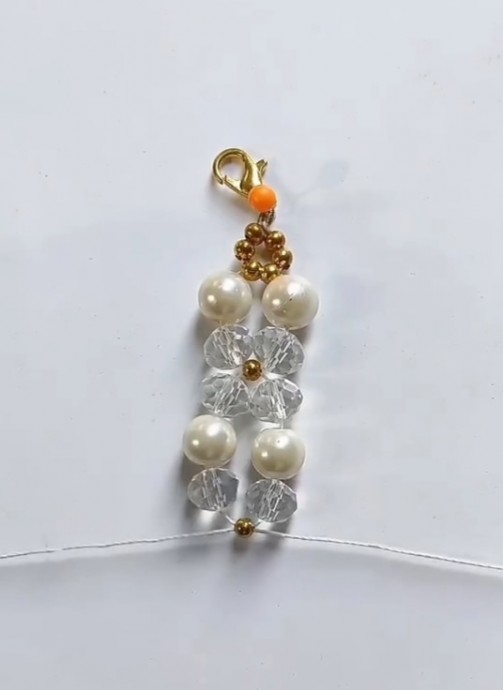 Браслет из горного хрусталя и жемчуга Браслет из горного хрусталя и жемчуга