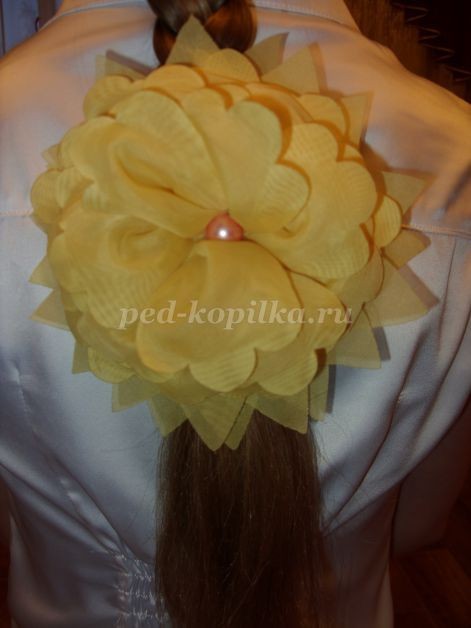 ​Цветок из шелка своими руками: часть 2