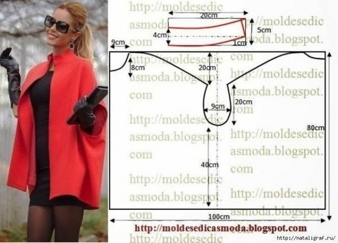 Пончо: простые выкройки Пончо: простые выкройки