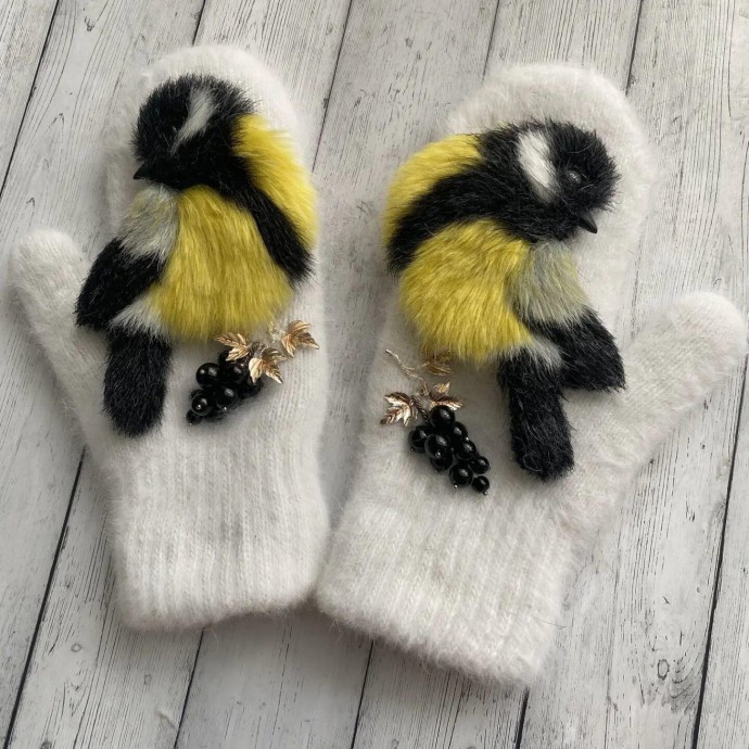 Варианты украшения варежек мехом Варианты украшения варежек мехом