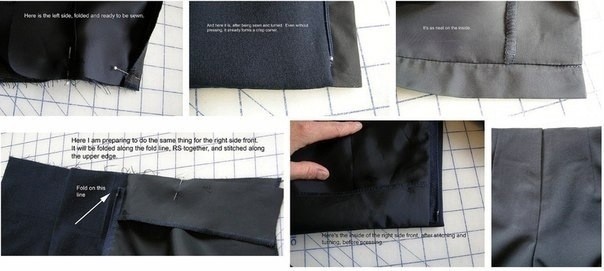 Молния на юбке или брюках с подкладкой