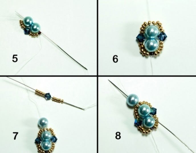 Плоский американский жгут из бисера и бусин