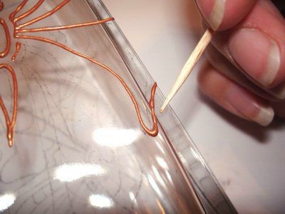 Расписываем стеклянную вазу: часть 1