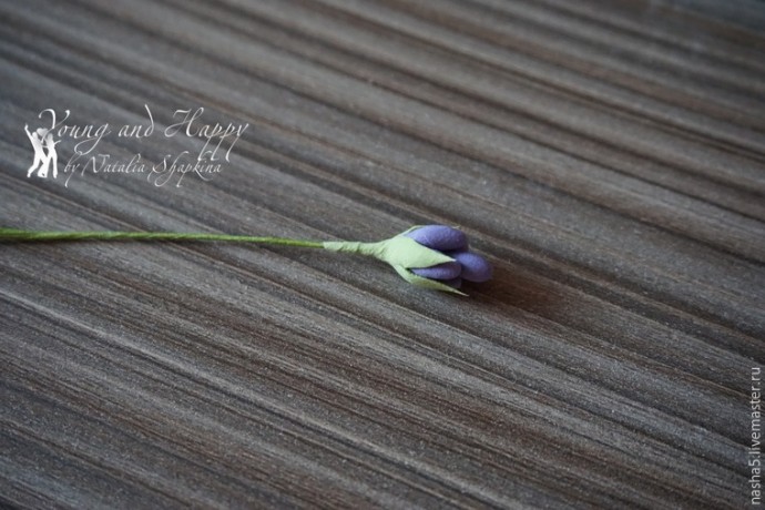 Лепим из полимерной глины веточки лаванды: часть 2