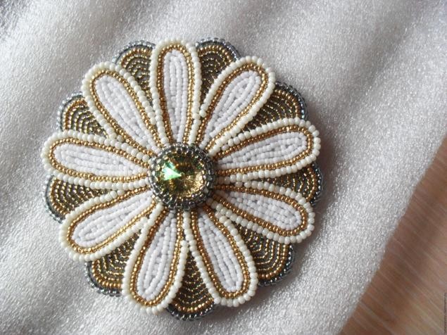 Мастер-класс по созданию вышитой бисером броши "Нео-цветок": часть 5