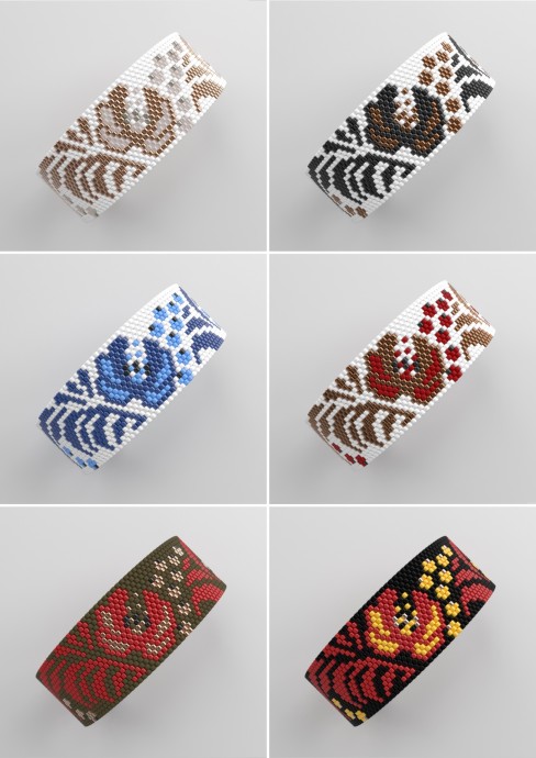 Браслет в мозаичном плетении