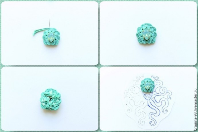 ​Создаем брошь в виде осьминога: часть 3