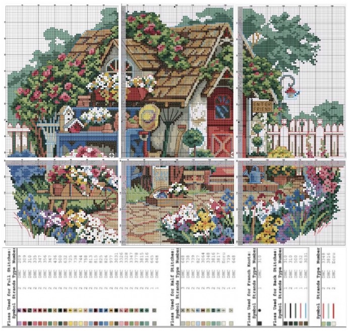 Вышиваем милые домики: часть 1
