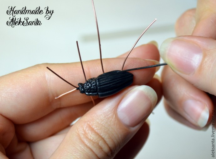 Жук из запекаемой полимерной глины: мастер-класс, часть 2