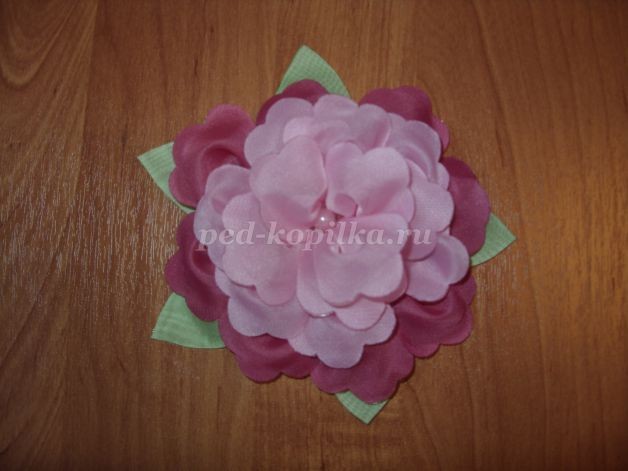 ​Цветок из шелка своими руками: часть 2