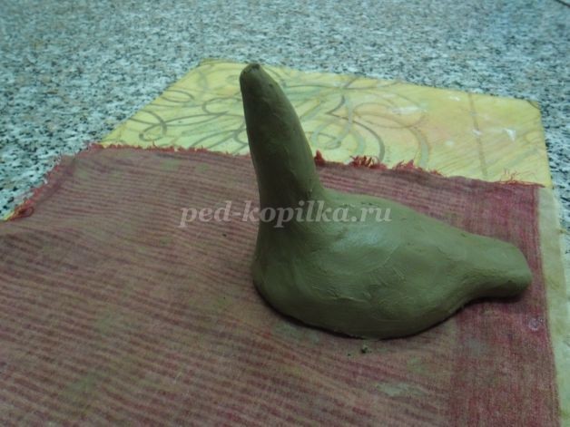 ​Шкатулочка из глины в виде утёнка: часть 2