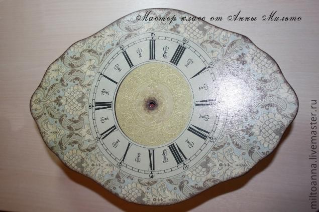 Часы в технике классического декупажа: часть 2