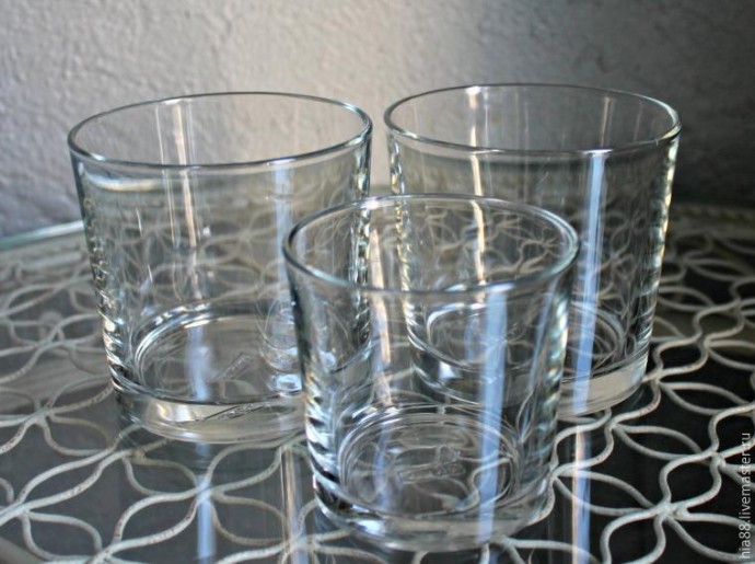 ​Декорируем стеклянные подсвечники мозаикой: часть 1