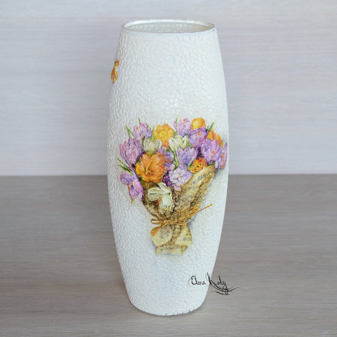 ​Декорируем вазу "Крокусы": часть 2