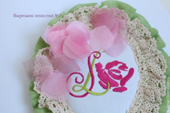 Мастер-класс: создаем нежный "Пион из вуали": часть 2