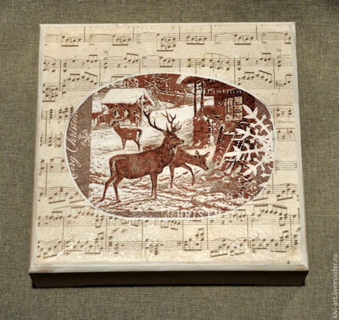 Декорируем чайную коробку "В старом шале": часть 1