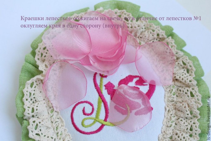 Мастер-класс: создаем нежный "Пион из вуали": часть 2