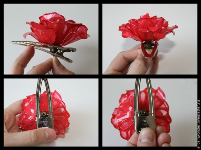 ​Создаем заколку с розой из материала "Витраль": часть 2