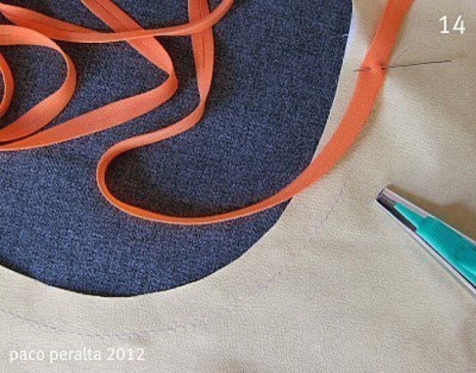 Обработка края шифона