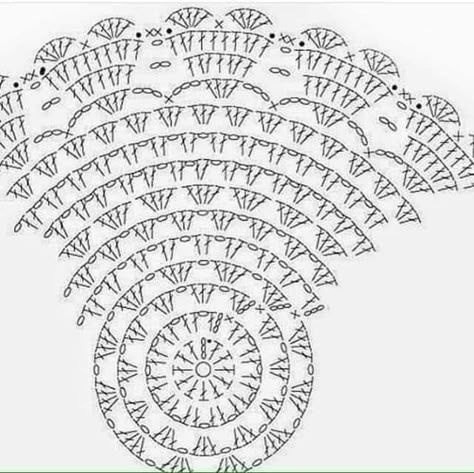 Салфетка с сердечками крючком