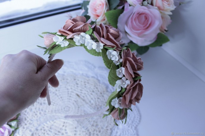 ​Ободки с цветами из фоамирана