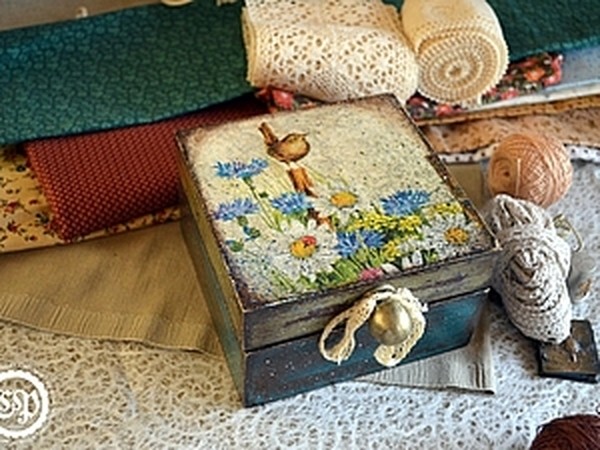 ​Шкатулка для рукодельницы в кантри-стиле: часть 4