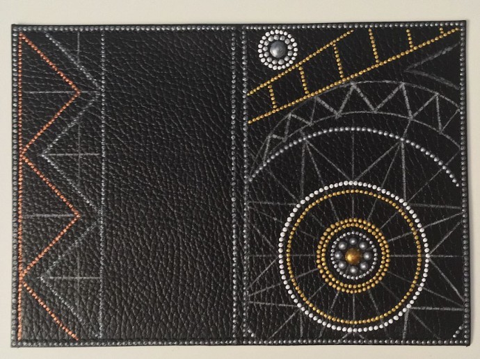 Точечная роспись обложки на паспорт: часть 3