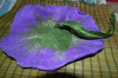 ​Мастер-класс по валянию цветка "Вьюнок": часть 5