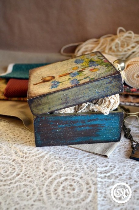 ​Шкатулка для рукодельницы в кантри-стиле: часть 4