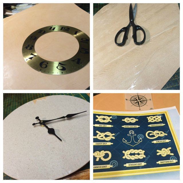 Создаем настенные часы из кожи