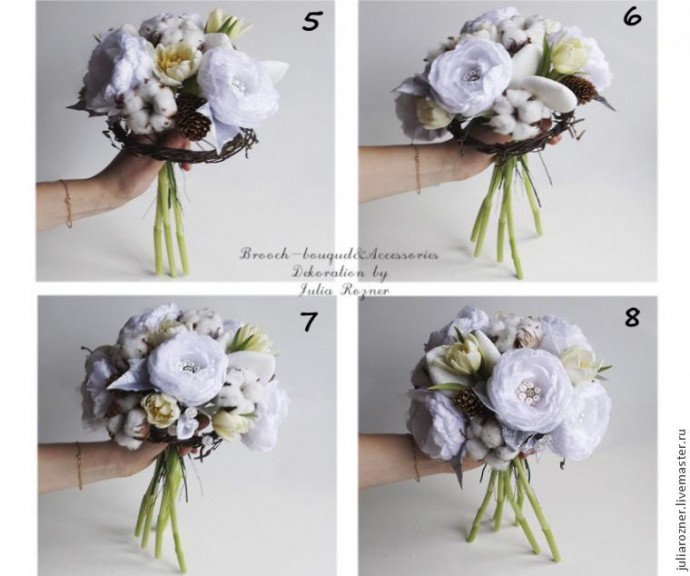 ​Мастерим свадебный букет: часть 2
