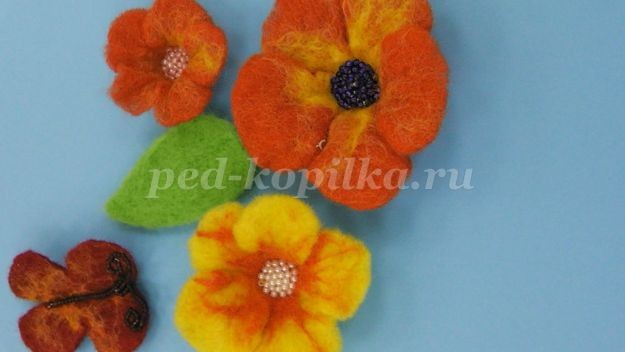 Валяние из шерсти: цветы