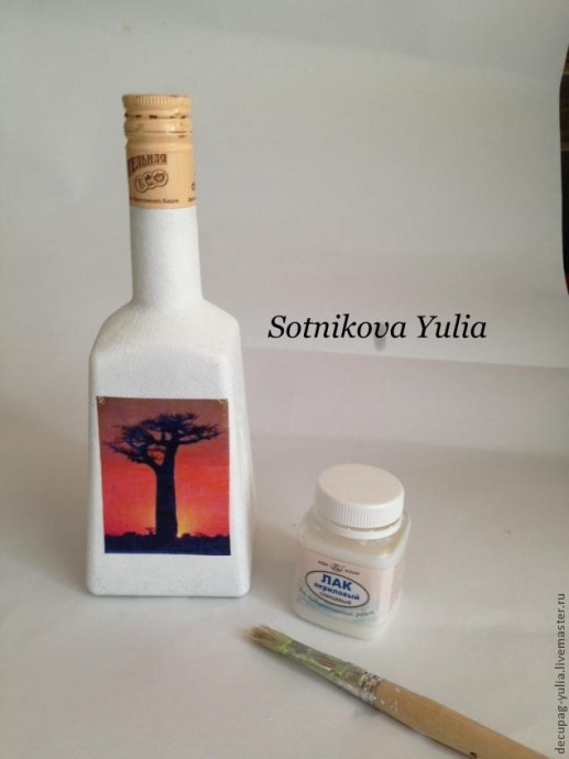 Декопатч бутылки в африканском стиле