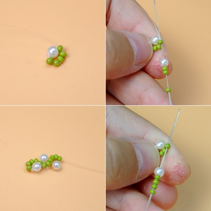 Колье из крупного и мелкого жемчуга