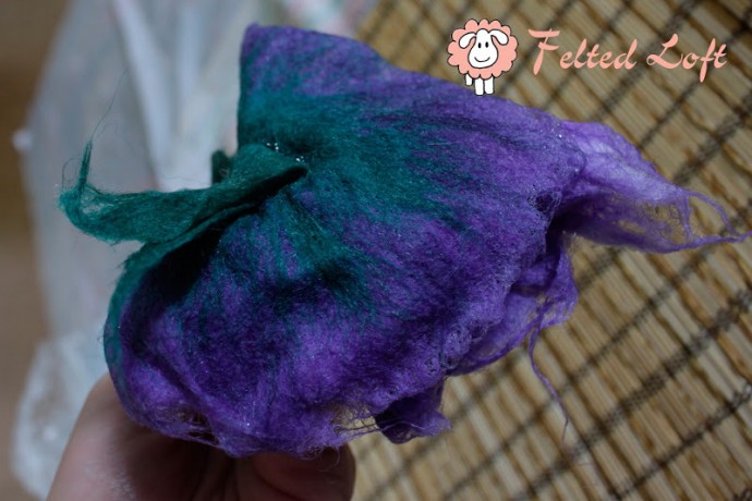 Мокрое валяние: цельноваляный пион, часть 2