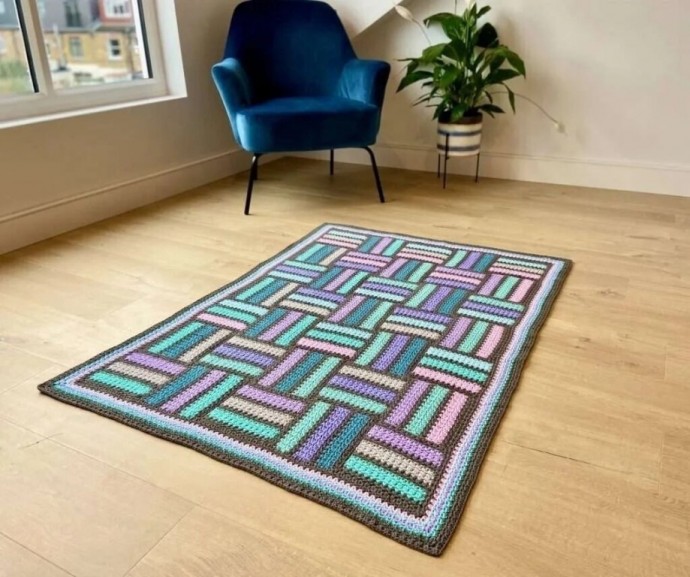 Плед или коврик крючком