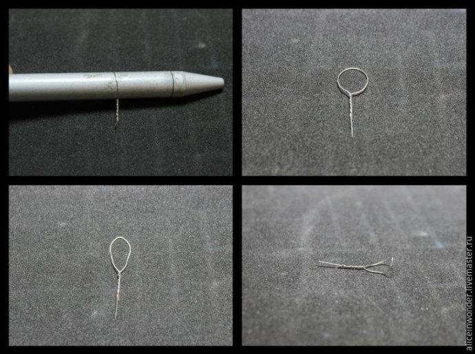 Заколка "Сирень" в технике витраль: часть 1