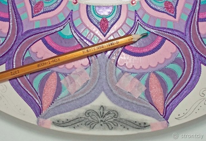 ​Расписываем интерьерные часы в смешанной технике: часть 6