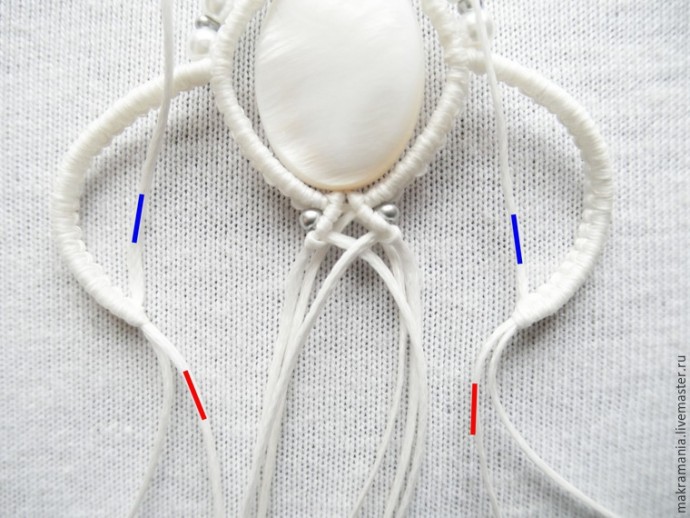 Создаем свадебные серьги в технике микромакраме: часть 2